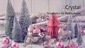  Presentation with pastel - Colorful PPT theme enhanced with antic - pastel colored decoration for christmas backdrop and a light gray colored foreground