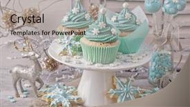  Presentation with pastel - Presentation design featuring antic - pastel colored sweets for christmas background and a light gray colored foreground