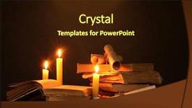  Presentation with dark scroll - Slide set with antic - pile of old books background and a wine colored foreground