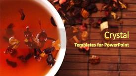  Presentation with healthy lifestyle - PPT theme consisting of anticancer - closeup of fruity tea healthy background and a tawny brown colored foreground