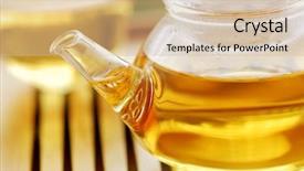  Presentation with herbal - Amazing slides having anticancer - herbal tea closeup backdrop and a soft green colored foreground