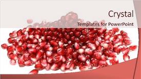  Presentation with seeds farmer - Colorful slide deck enhanced with anticancer - pomegranate seeds on white background backdrop and a lemonade colored foreground