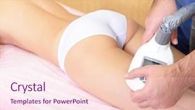  Presentation with anti violence - Presentation design consisting of anticellulite and anti fat therapy background and a pink colored foreground