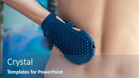  Presentation with rubber - Presentation design featuring anticellulite-silicone-or-rubber-massager background and a ocean colored foreground