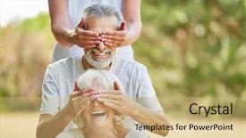  Presentation with seniors - Beautiful PPT layouts featuring anticipation - group of seniors covering each backdrop and a yellow colored foreground