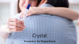  Presentation with husband and wife 3 d - Presentation enhanced with anticipation - wife and husband looking background and a light blue colored foreground