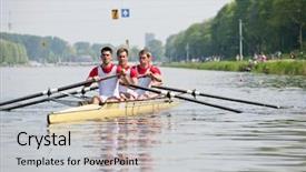  Presentation with rowing - Beautiful theme featuring anticipation of the race backdrop and a light gray colored foreground
