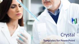  Presentation with work the word in your life - Slides enhanced with antidote - scientists at work background and a sky blue colored foreground