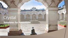  Presentation with arches - Slide deck consisting of antigua-guatemala-dec-23-2015 background and a gray colored foreground