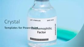  Presentation with medication - Theme having antihemophilic-factor-recombinant-a-medication background and a light blue colored foreground