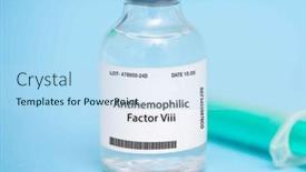  Presentation with medication - PPT layouts featuring antihemophilic-factor-viii-a-medication background and a light blue colored foreground