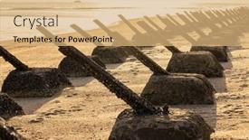  Presentation with taiwan - Slides enhanced with antilanding-spikes-on-the-beach background and a coral colored foreground