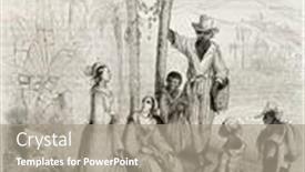  Presentation with old people - Presentation theme having antillean-people-old-illustration-created background and a gray colored foreground