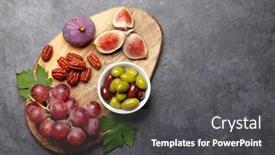 Presentation with nuts - Cool new theme with antipasto-plate-with-nuts-figs backdrop and a dark gray colored foreground