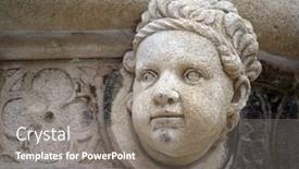  Presentation with architectural - Audience pleasing slides consisting of antique bas-relief architectural detail of the st james cathedral sibenik backdrop and a gray colored foreground