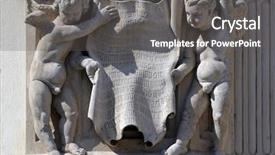  Presentation with croatia - Colorful theme enhanced with antique bas-relief architectural detail of the st james cathedral sibenik croatia backdrop and a dark gray colored foreground