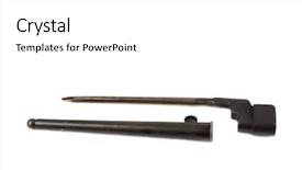  Presentation with antique border design - Colorful theme enhanced with antique bayonet circa mid 1800 backdrop and a white colored foreground