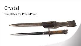  Presentation with antique scroll of parchment - PPT theme having antique bayonet circa mid 1800 background and a white colored foreground