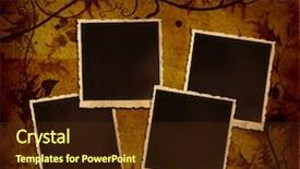  Presentation with fall season - Slides with antique blank photos on autumnal background and a  colored foreground