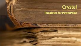 Presentation with aging - PPT layouts having antique books showing aging background and a tawny brown colored foreground