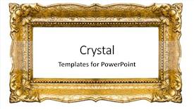  Presentation with old white antique frame - Slides having antique border - big and old gold picture background and a white colored foreground
