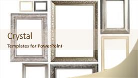  Presentation with antique - PPT theme enhanced with antique border - collage of frames isolated background and a lemonade colored foreground