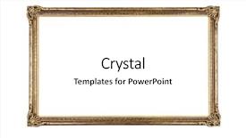  Presentation with old white antique frame - PPT layouts featuring antique border - large golden old fashioned frame background and a white colored foreground