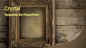  Presentation with frame border - Colorful PPT theme enhanced with antique border - old frame against a grungy backdrop and a tawny brown colored foreground