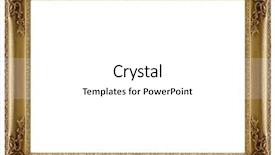  Presentation with gold border - Presentation theme with antique border - picture gold frame background and a white colored foreground