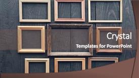  Presentation with antique - Audience pleasing slides consisting of antique border - vintage frames on old wooden backdrop and a violet colored foreground