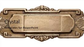  Presentation with frame border - Cool new theme with antique border - vintage ornate metal frame isolated backdrop and a coral colored foreground