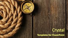  Presentation with antique - Slides consisting of rope over wooden background background and a tawny brown colored foreground