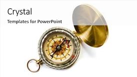  Presentation with antique brass compass and rope - Cool new presentation theme with antique brass compass on white backdrop and a white colored foreground
