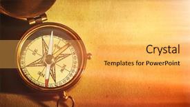  Presentation with old compass antique paper - Beautiful slides featuring antique brass compass over old backdrop and a yellow colored foreground