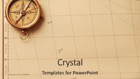  Presentation with compass map - Slides enhanced with antique brass compass over old background and a lemonade colored foreground