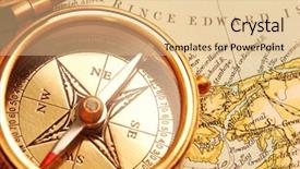  Presentation with compass map - PPT layouts enhanced with antique brass compass over old background and a lemonade colored foreground
