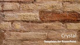  Presentation with brick wall texture - Presentation enhanced with antique-brick-wall-texture-grunge background and a coral colored foreground