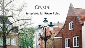  Presentation with belgium - Theme consisting of antique-building-view-in-bruges background and a white colored foreground