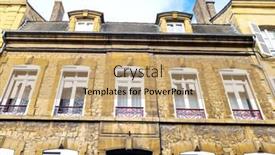  Presentation with antique france - Slides consisting of antique-building-view-in-charleville background and a coral colored foreground