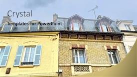  Presentation with antique france - PPT layouts featuring antique-building-view-in-chevreuse background and a light blue colored foreground