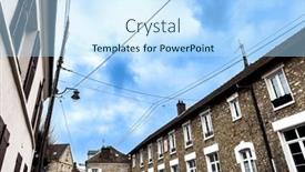  Presentation with antique france - PPT layouts with antique-building-view-in-chevreuse background and a light blue colored foreground