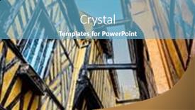  Presentation with antique france - Slide deck having antique-building-view-in-dreux background and a teal colored foreground