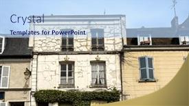  Presentation with antique france - PPT theme enhanced with antique-building-view-in-etampes background and a sky blue colored foreground