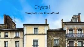  Presentation with antique france - Presentation theme having antique-building-view-in-fontainebleau background and a light blue colored foreground