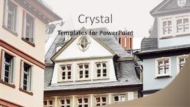  Presentation with antique - Colorful presentation enhanced with antique-building-view-in-frankfurt backdrop and a light gray colored foreground