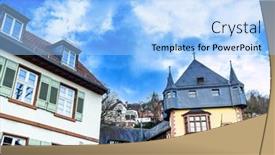  Presentation with antique - Presentation with antique-building-view-in-heidelberg background and a light blue colored foreground