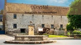  Presentation with antique france - Presentation theme enhanced with antique-building-view-in-janvry background and a coral colored foreground