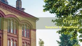  Presentation with antique - Amazing presentation theme having antique-building-view-in-kiel backdrop and a tawny brown colored foreground