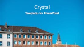  Presentation with antique - PPT theme with antique-building-view-in-kiel background and a gray colored foreground