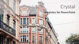  Presentation with antique france - Cool new slide deck with antique-building-view-in-lille backdrop and a light gray colored foreground